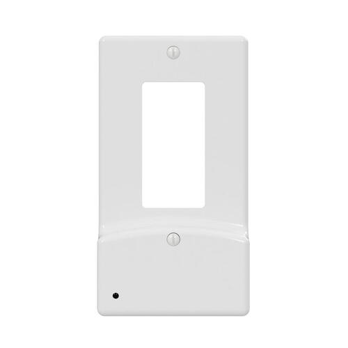 LumiCover Nightlight Wallplate, 1-7/8 in L, 4-1/2 in W, White