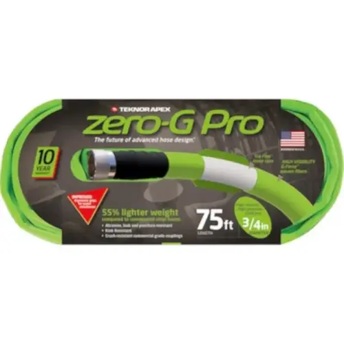 Teknor Apex 4300-75 Garden Hose Zero-G Pro 3/4" D X 75 ft. L Commercial Grade Green