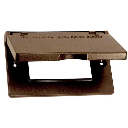 Sigma Engineered Solutions 14249BR Horizontal GFCI Cover Rectangle Metal 1 gang Wet Locations Bronze