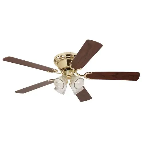 Ceiling Fan Contempra IV 52" Polished Brass Brown LED Indoor Polished Brass