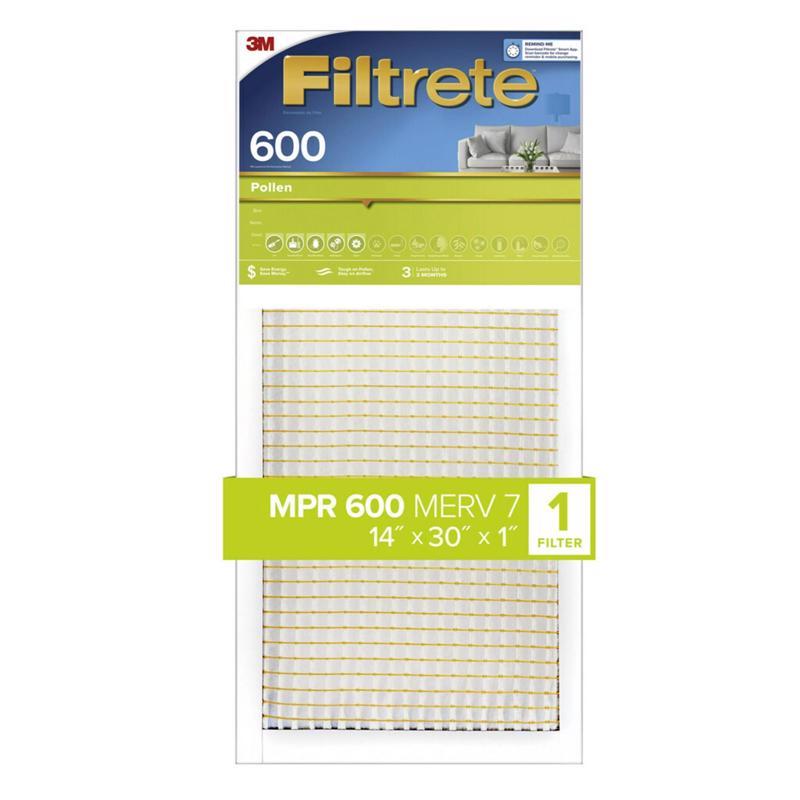 Filtrete 9884DC-6 14x30 x 1 In. Dust Reduction Pleated Furnace Air Filter, MPR 600, 3 Months, Green