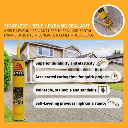 Sikaflex 515282 Self-Leveling Sealant, Sandstone, 29 fl-oz Cartridge