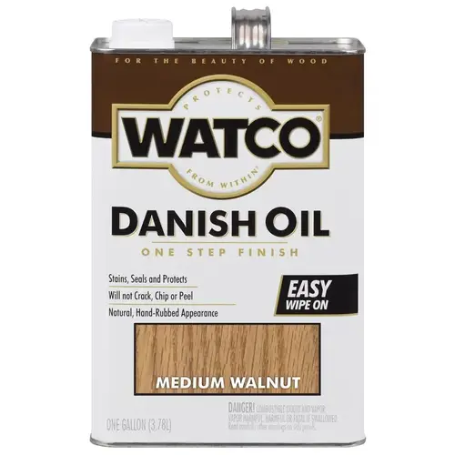 Danish Oil Transparent Medium Walnut Oil-Based 1 gal Medium Walnut