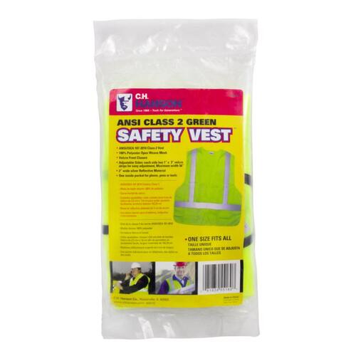 Safety Vest Reflective Green One Size Fits All Green