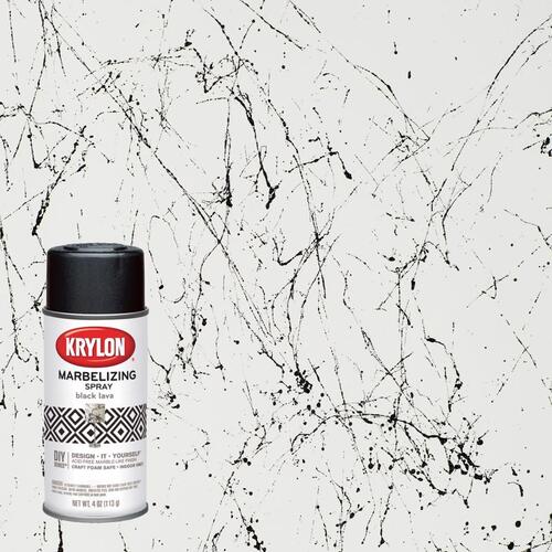 KRYLON I00601 Marbelizing Black Lava Spray Paint - 4 oz Aerosol Can