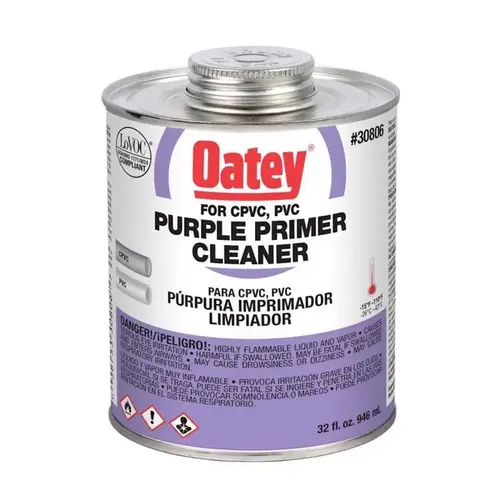 Primer Cleaner Purple For CPVC/PVC 32 oz Purple