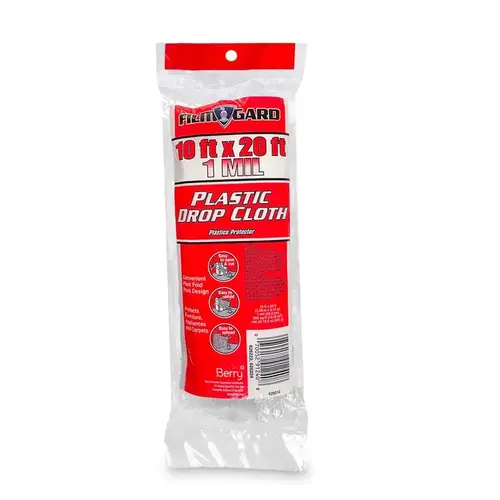 Film-Gard 626222 Drop Cloth 10 ft. W X 20 ft. L X 1 mil Plastic Clear