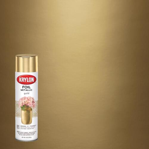KRYLON K01050000 Metallic Spray Paint Foil High Gloss Gold 8 oz Gold