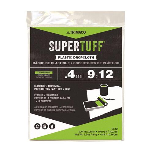 Drop Cloth SuperTuff 9 ft. W X 12 ft. L X 0.4 mil Plastic Beige