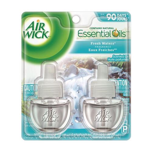 Air Freshener Oil Refill Fresh Waters Scent 0.67 oz Liquid Pair