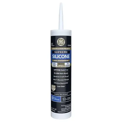 Sealant Supreme Clear Silicone Window and Door 10.1 oz Clear - pack of 12