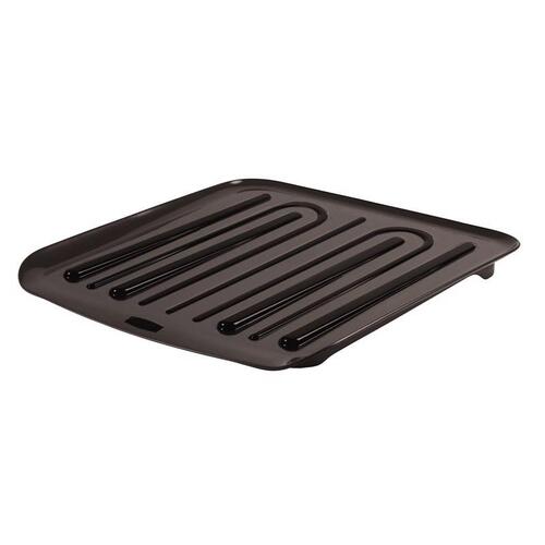 Dish Drainer 15.3" L X 14.3" W X 1.3" H Black Plastic Black