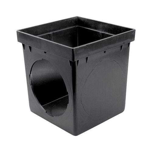 1200 Catch Basin, 12-1/4 in L, Square, Polypropylene, Black