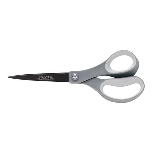 Scissors 3.7" L Stainless Steel Straight 1 pc Gray
