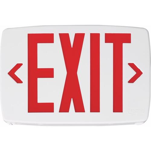 Lithonia Lighting 388066 Lighted Exit Sign Quantum Thermoplastic Indoor LED Red/White