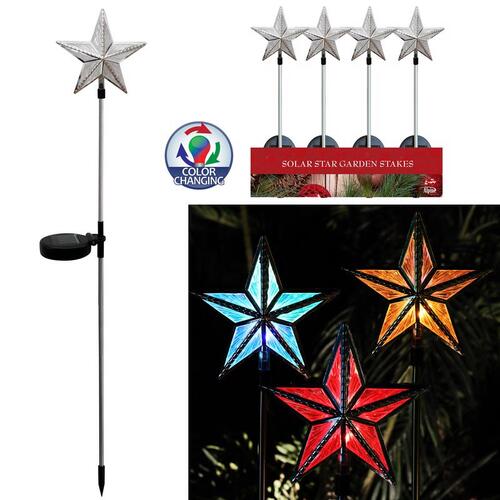 Pathway Decor Solar Powered Star Garden Stake - pack of 16