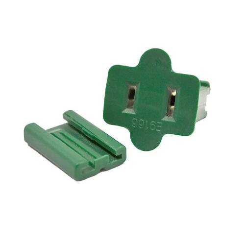Plug Commercial and Residential Plastic Female Zip Non-NEMA Bagged Green