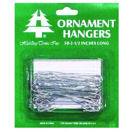 Giant Ornament Hook, Silver - pack of 50