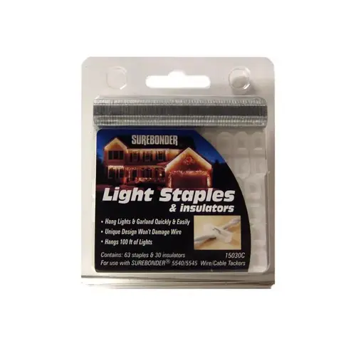 Cable Staples 1/2" W X 1/2" L Wide Crown Gray