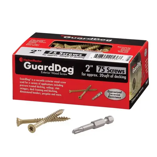 Deck Screws GuardDog No. 10 S X 2" L Phillips/Square Bugle Head Gold