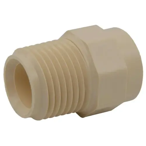 Adapter FlowGuard Schedule 40 1/2" Socket T X 1/2" D MNPT CPVC Cream - pack of 25