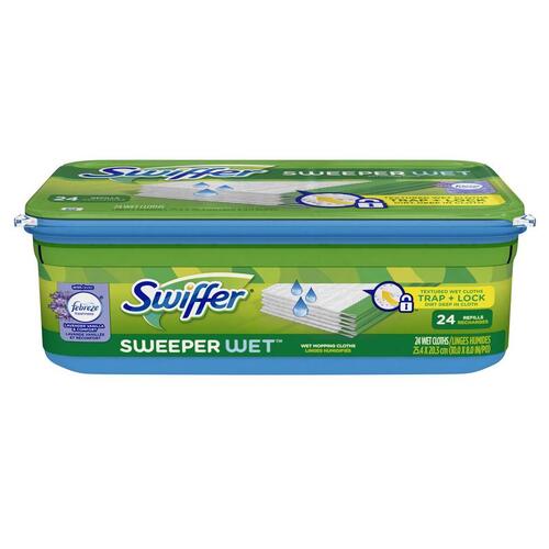 SWIFFER 80374009 Mop Pad Sweeper 8" W X 10" L Wet Cloth White