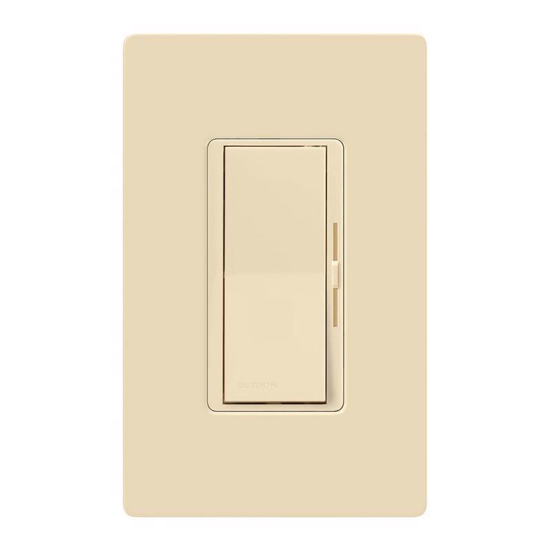 Lutron DVWCL-153PH-IV Diva C.L Dimmer with Wallplate, 1.25 A, 120 V, 150 W, CFL, Halogen, Incandescent, LED Lamp Ivory