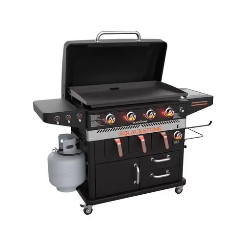 Blackstone 1923 Outdoor Griddle Patio Series 5 Burner Liquid Propane Black Black