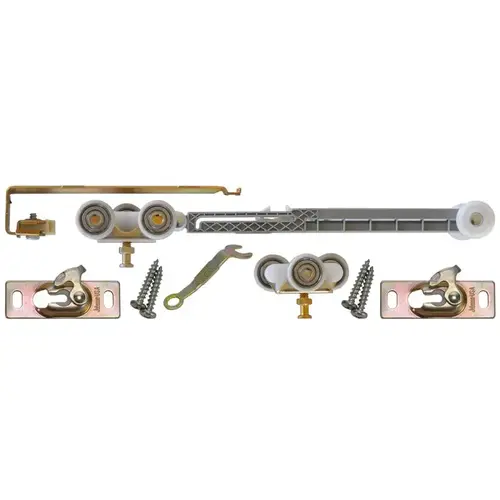 Johnson Hardware 1060SOFT Mill Aluminum Steel Soft Close Pocket Door Hardware Kit