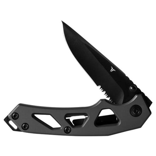 True TRU-FMK-0004 Folding Knife Black/Gray 8CR13MOV Stainless Steel 8" EDC