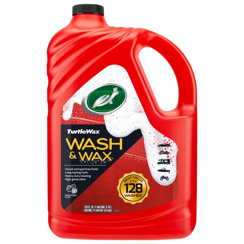 TURTLE WAX 53499 T149R Car Wash, 100 fl-oz, Liquid, Typical Soap Blue