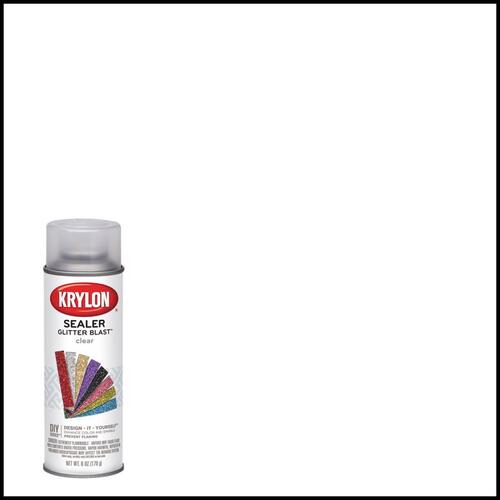KRYLON K03800000 Glitter Blast Sealer Spray, Glitter, Clear, 6 oz, Aerosol Can