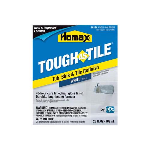 Homax 3158 Tough As Tile Tile Refinish, White, 26 oz