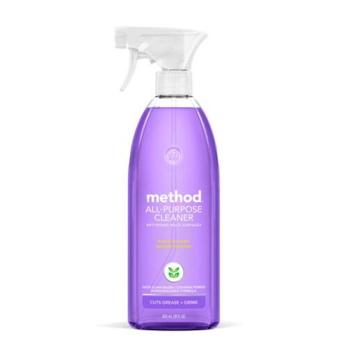 Method 00005 Cleaner, 28 oz Aerosol Can, Liquid, French Lavender, Clear