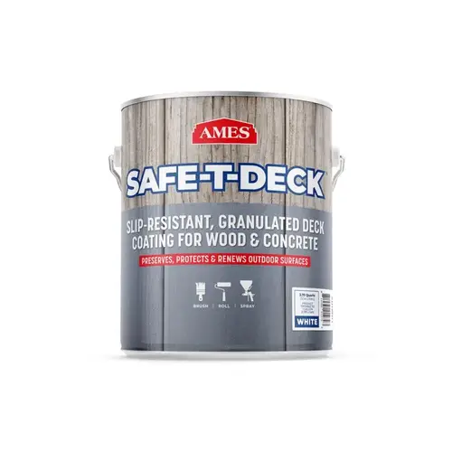 Anti-slip Coating Safe-T-Deck Semi-Gloss White 1 gal White