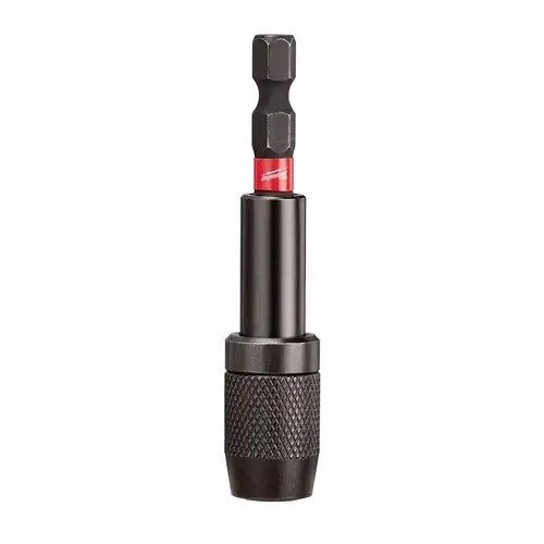 Milwaukee 48-32-4531 SHOCKWAVE Bit Holder, 1/4 in Drive, Hex Drive, 1/4 in Shank, Hex Shank, Steel