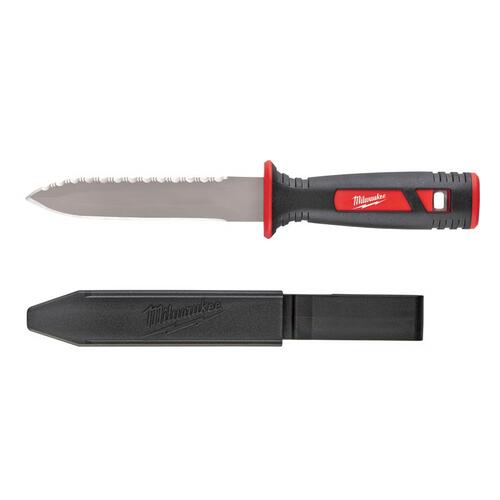 Serrated Duct Knife 11" Fixed Blade Red Red