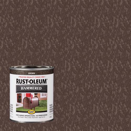 Protective Paint Stops Rust Hammered Brown 1 qt Brown