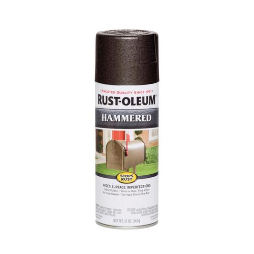 STOPS RUST 7218830 Spray Paint, Hammered, Dark Bronze, 12 oz, Aerosol Can - pack of 6