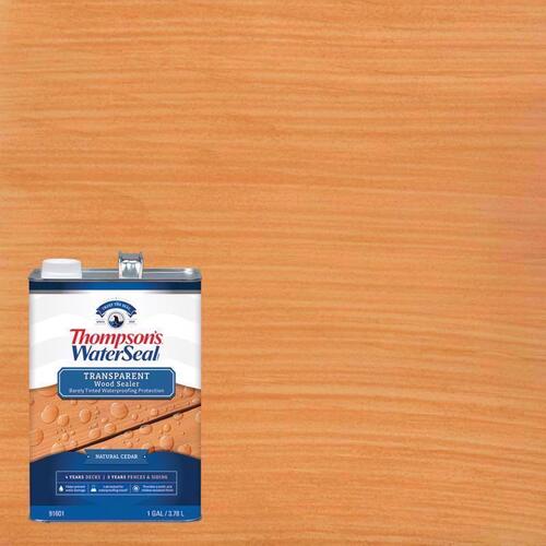 Thompson's Waterseal TH.091601-16-XCP4 TH.041851-16 Waterproofing Stain, Woodland Cedar, 1 gal, Can - pack of 4