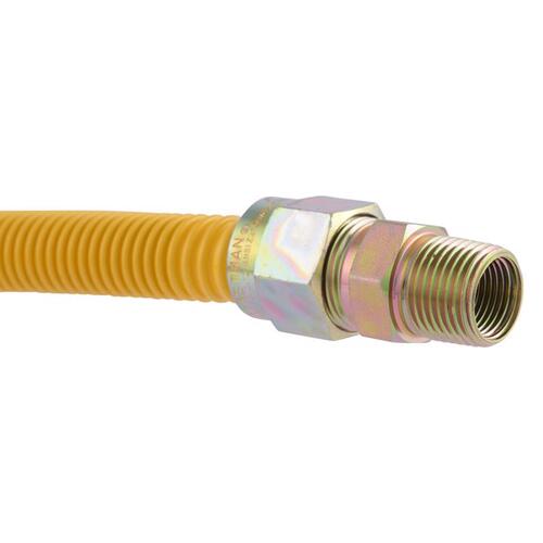 Gas Connector ProCoat 1/2" MIP T X 1/2 D FIP 48 ft. Stainless Steel