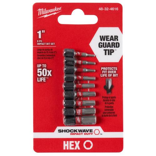 Insert Bit Set, 9-Piece, Steel