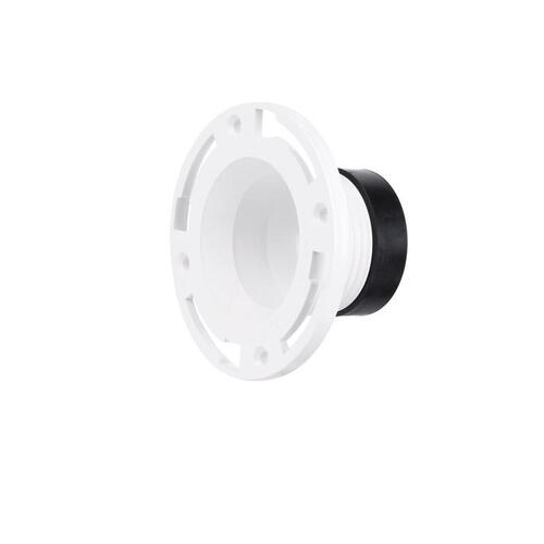 Closet Flange, 4 in Connection, PVC, White