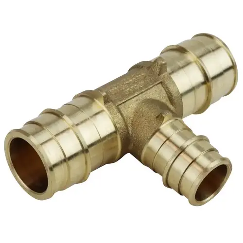 Expansion Series Pipe Tee, 1 x 3/4 in, Barb, Brass, 200 psi Pressure