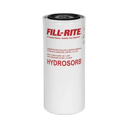 Fill-Rite F1810HM0 10 Micron Hydrosorb Filter, 1" - 12 UNF, 25 GPM