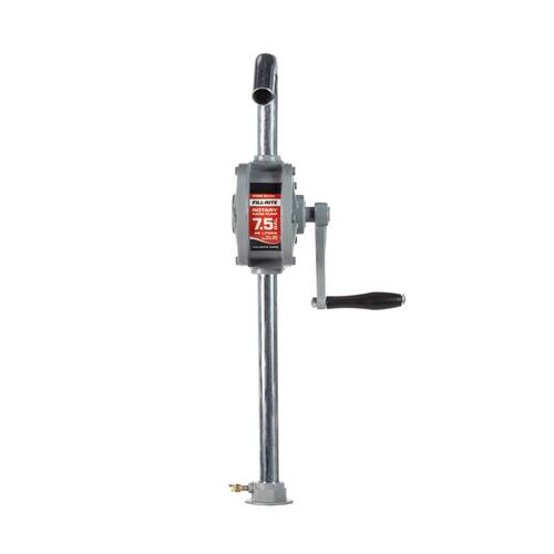 Hand Pump, 13 to 39 in L Suction Tube, 2 in Outlet, 7.5 gal/100 Revolution, Aluminum