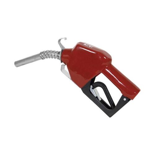 Auto-Nozzle with Hook, 3/4 in, FNPT, 2.5 to 14.5 gpm, Aluminum, Red