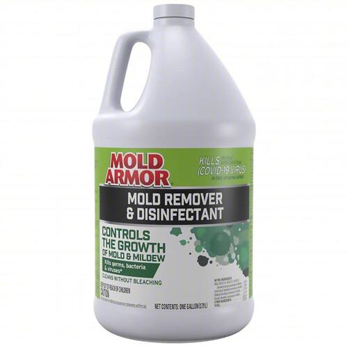 Mold Remover and Disinfectant, 1 gal, Liquid, Benzaldehyde Organic, Clear