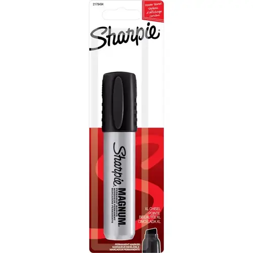 Magnum  Permanent Marker, Black, Oversized, Broad Chisel Tip, 6 EA/BX