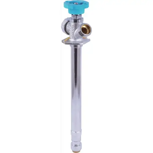 Anti-Siphon Sillcock, 1/2 x 3/4 in Connection, MHT, 125 psi Pressure, Brass Body Chrome